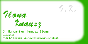 ilona knausz business card